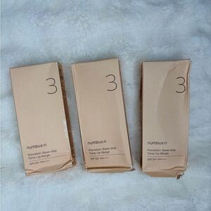 Pack of 3 Numbuz:n Porcelain Base-skip Tone Up Beige